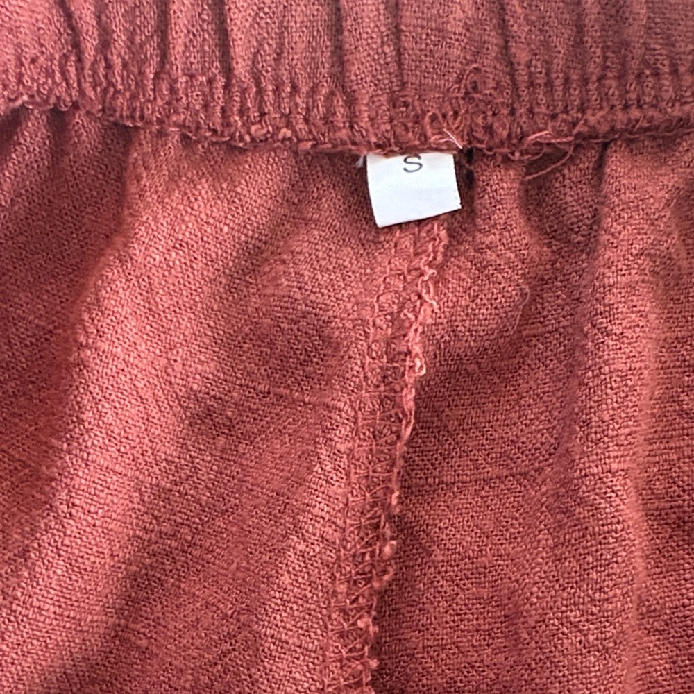 Rust Red Wide-Leg Pants - Picture 2 of 4